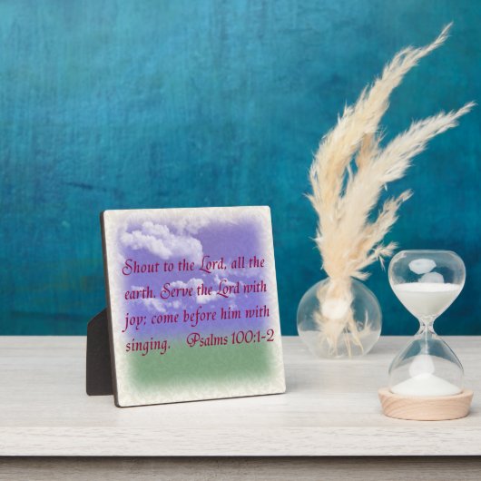 Psalms 100:1-2 fotoplaat (Insitu)