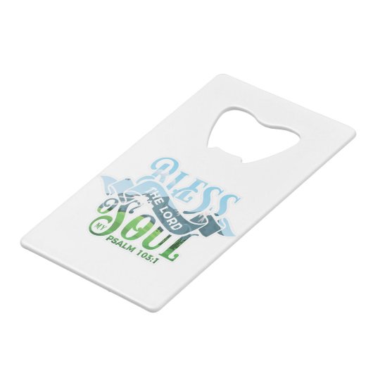 Psalms 103 Christelijk ontwerp Creditkaart Flessenopener (Achterkant Gekanteld)