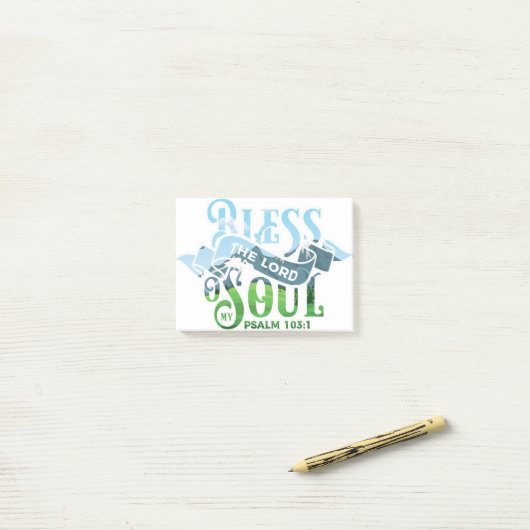 Psalms 103 Christelijk ontwerp Post-it® Notes (Op bureau)