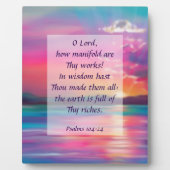 Psalms 104:24 Plaque Fotoplaat (Voorkant)