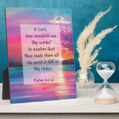 Psalms 104:24 Plaque Fotoplaat (Zijkant)