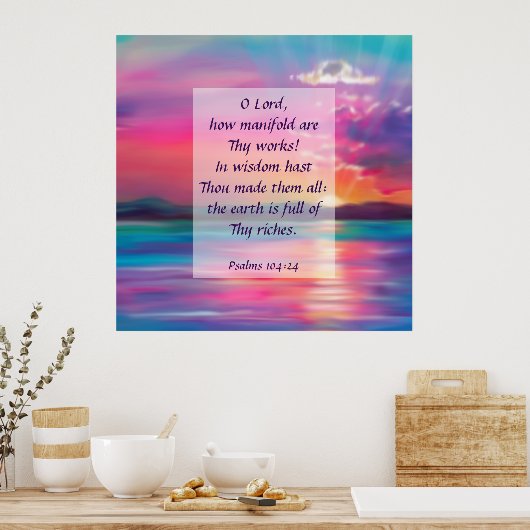 Psalms 104:24 poster (Keuken)