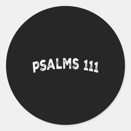 Psalms 111 ronde sticker (Voorkant)