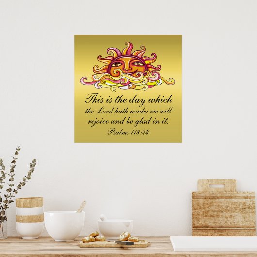 Psalms 118:24 poster (Keuken)