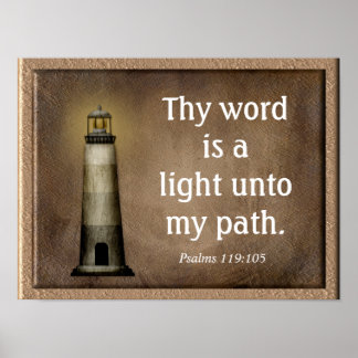 Psalms 119:105 — Kunstafdrukken Poster
