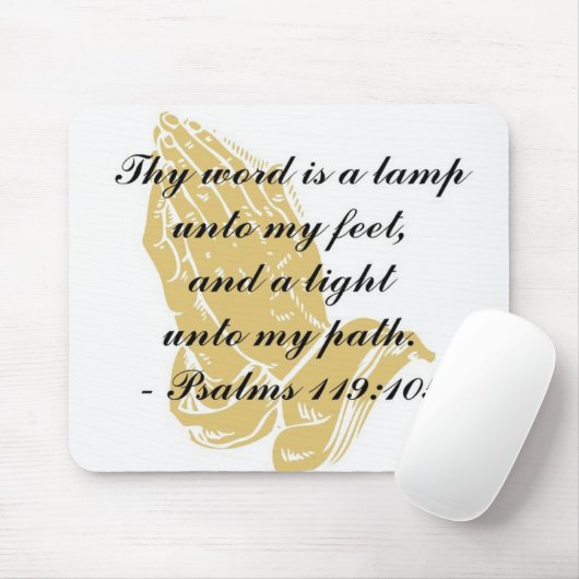 Psalms 119:105 Mousepad Muismat (Met muis)
