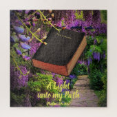 Psalms 119 Bijbelvers "Een licht op mijn pad" Legpuzzel (Verticaal)