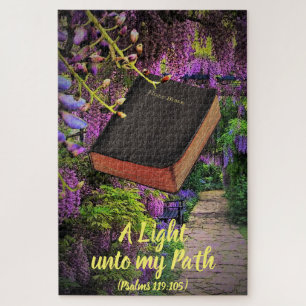 Psalms 119 Bijbelvers "Een licht op mijn pad" Legpuzzel