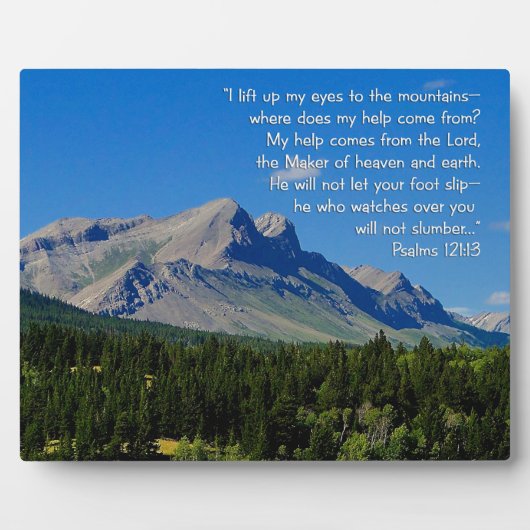 Psalms 121:1-3 Inspirerend Fotoplaat (Voorkant)