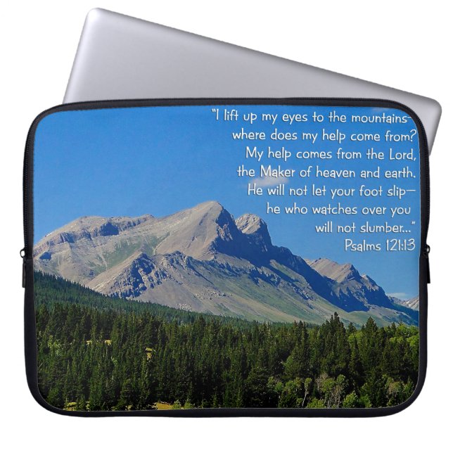 Psalms 121:1-3 laptop sleeve (Voorkant)