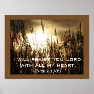 Psalms 138:1 _ Poster art