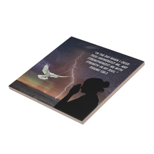 PSALMS 138:3 TEGELTJE (Zijkant)