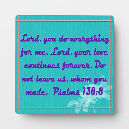 Psalms 138:8 fotoplaat (Voorkant)