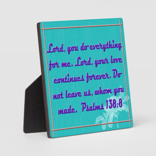 Psalms 138:8 fotoplaat (Voorkant)