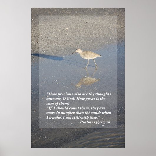 Psalms 139: 17-18 afdrukken poster (Voorkant)