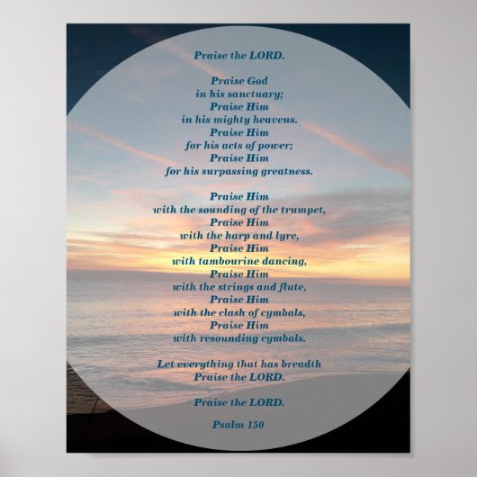 Psalms 150 Het LORD-Poster ophalen Poster (Voorkant)