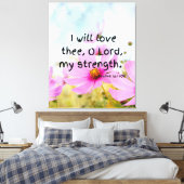 Psalms 18:1 Bijbelverse KJV Pic Wall Art Canvas Afdruk (Insitu (Slaapkamer))