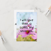 Psalms 18:1 KJV Bijbel verse Pic Flat Wenskaart Kaart (Voorkant / Achterkant in situ)