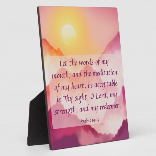 Psalms 19:14 Plaque Fotoplaat (Zijkant)
