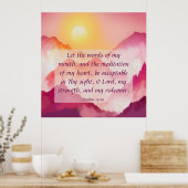 Psalms 19:14 poster (Keuken)