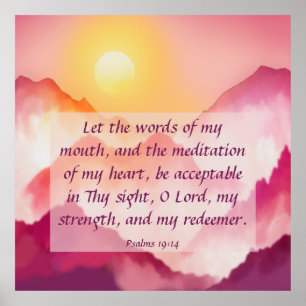 Psalms 19:14 poster