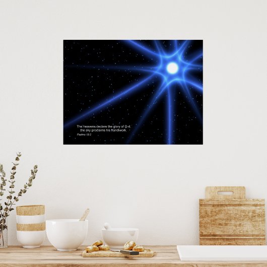Psalms 19:2 poster (Keuken)