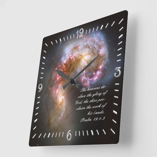 Psalms 19 Inspirerend Vierkante Klok (Hoek)