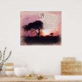 Psalms 1:1-3 Gezegeld is het man - Aanmoediging Poster (Keuken)