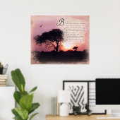 Psalms 1:1-3 Gezegeld is het man - Aanmoediging Poster (Thuiskantoor)