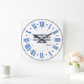 Psalms 1:2 KJV Bijbel Romeins cijfer Vierkante Klok (Huis)