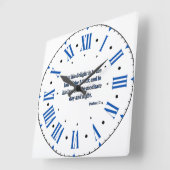 Psalms 1:2 KJV Bijbel Romeins cijfer Vierkante Klok (Hoek)