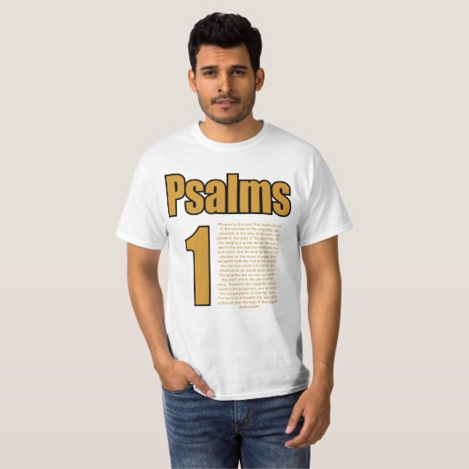 Psalms 1 t-shirt (Voorkant volledig)