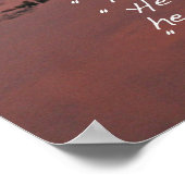 Psalms 23:1-3 het Poster van de Manuscript (Hoek)