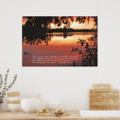 Psalms 23:1-3 het Poster van de Manuscript (Keuken)