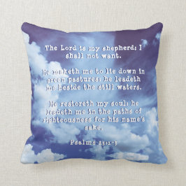 Psalms 23:1-3 The Lord is My Shepherd Cloud pillow Kussen