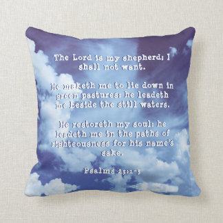 Psalms 23:1-3 The Lord is My Shepherd Cloud pillow Kussen
