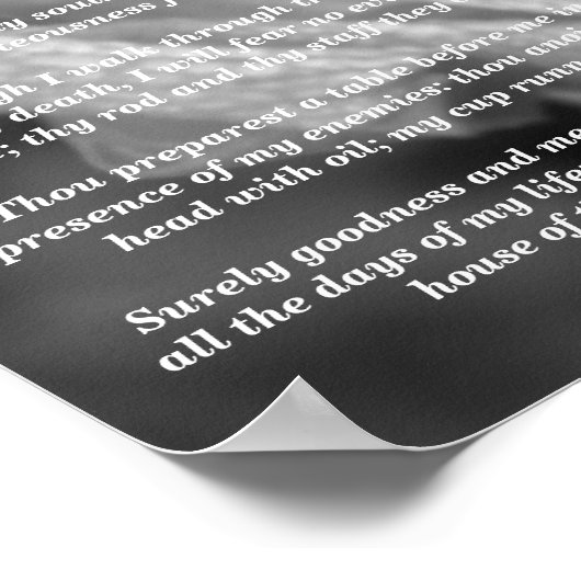 Psalms 23: 1-6 poster (Hoek)