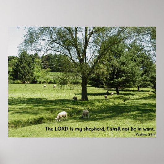Psalms 23:1 poster (Voorkant)