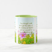 Psalms 23:4 KJV Bijbelscripts Pic Two-Tone Mok (Midden)