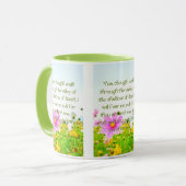 Psalms 23:4 KJV Bijbelscripts Pic Two-Tone Mok (Voorkant links)