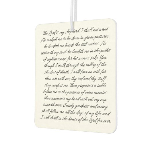 Psalms 23 - autoverfrisser luchtverfrisser (Links)