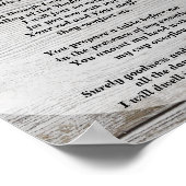 Psalms 23 De Heer is mijn Shepherd Poster (Hoek)