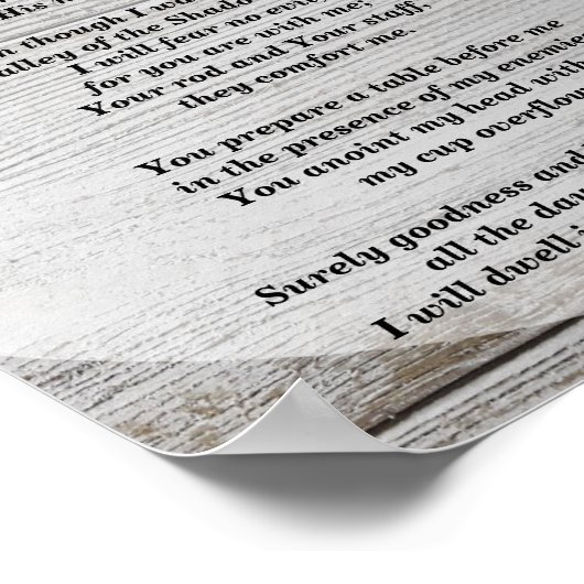 Psalms 23 De Heer is mijn Shepherd Poster (Hoek)