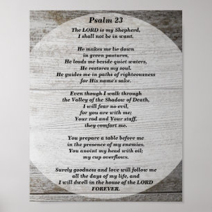 Psalms 23 De Heer is mijn Shepherd Poster