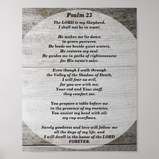 Psalms 23 De Heer is mijn Shepherd Poster (Voorkant)
