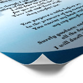 Psalms 23 De Heer is mijn Shepherd Poster (Hoek)