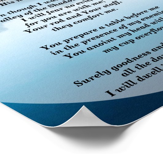 Psalms 23 De Heer is mijn Shepherd Poster (Hoek)