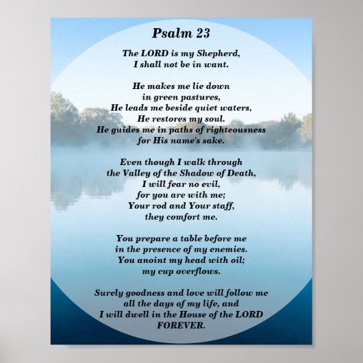 Psalms 23 De Heer is mijn Shepherd Poster (Voorkant)