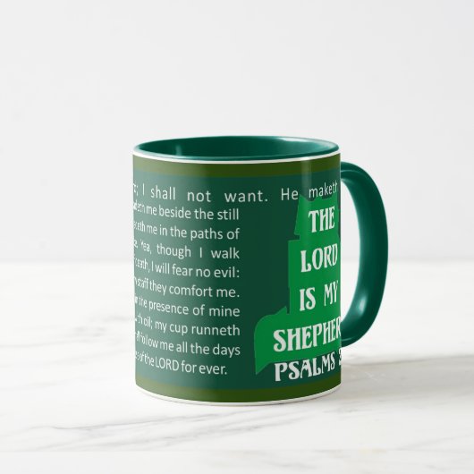 Psalms 23 (Eng) Coffee Mug Mok (Voorkant rechts)