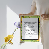 Psalms 23 Golden Sunflower Border Poster